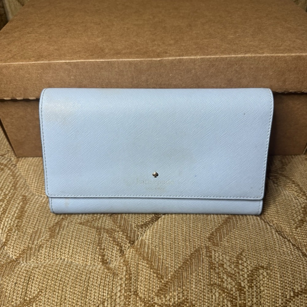 Kate Spade Mikas Pond Phoenix‎ Travel Wallet WLRU2237 Arctic Sky Pre-Loved